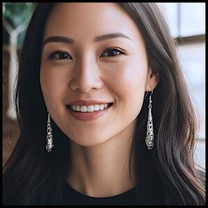 5 For $25💫Long Silver Filigree Dangles